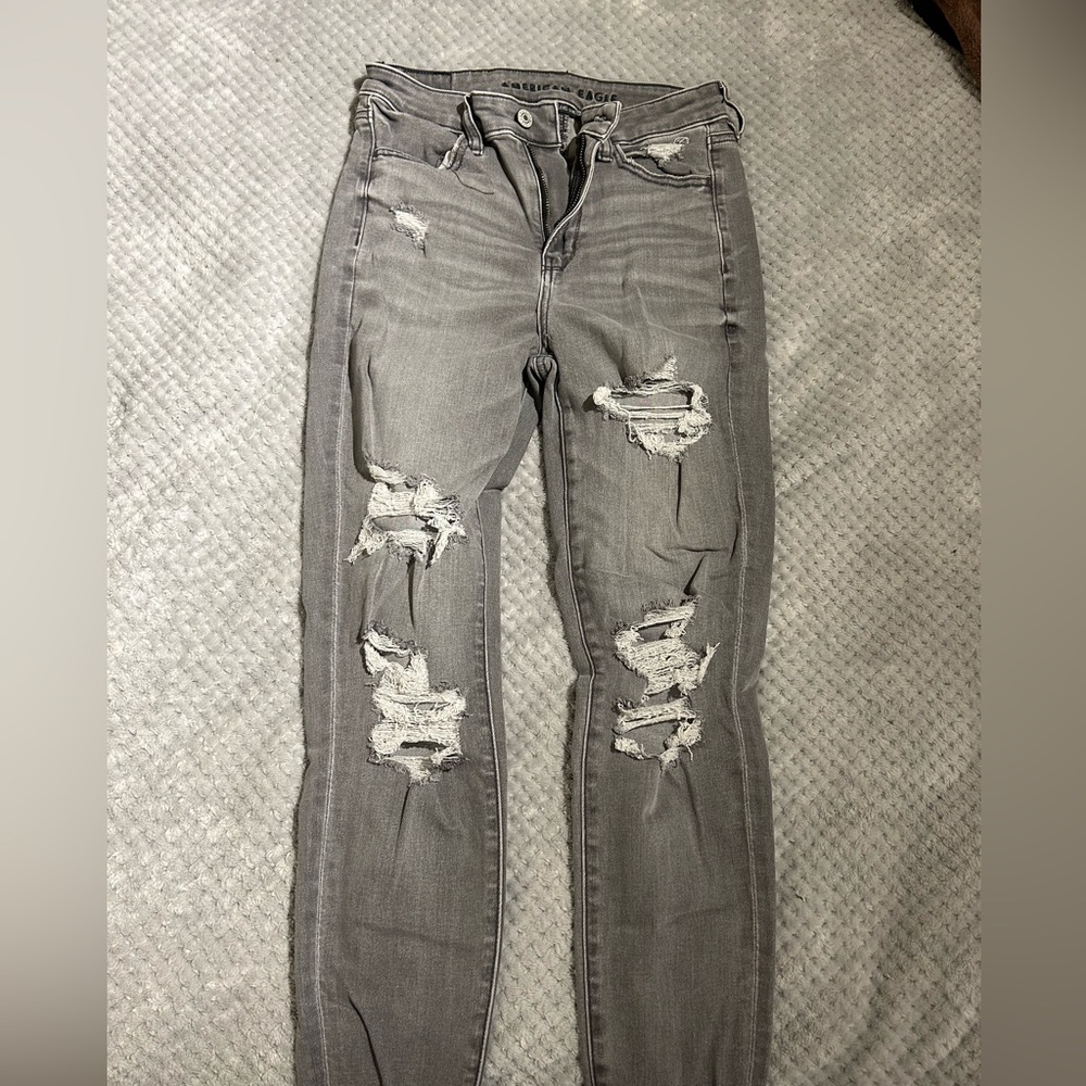 american eagle skinny ripped jeans
